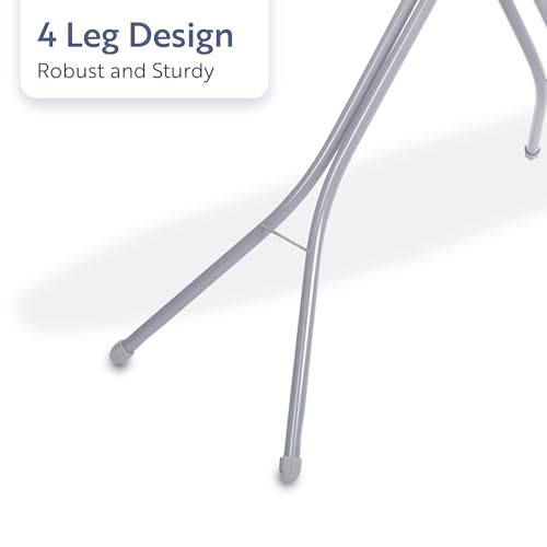 Freestanding Full Size Ironing Board with Iron Rest 43x14 Grey k7m