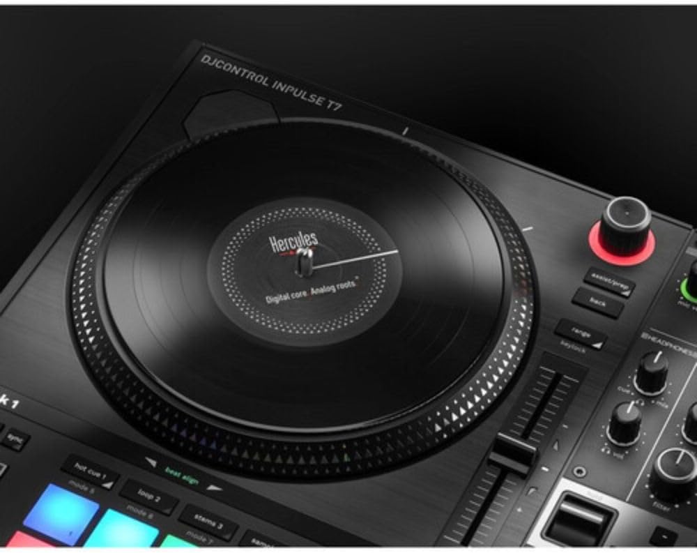 DJ Controller 2 Deck Motorized with Cover and Headphones k7