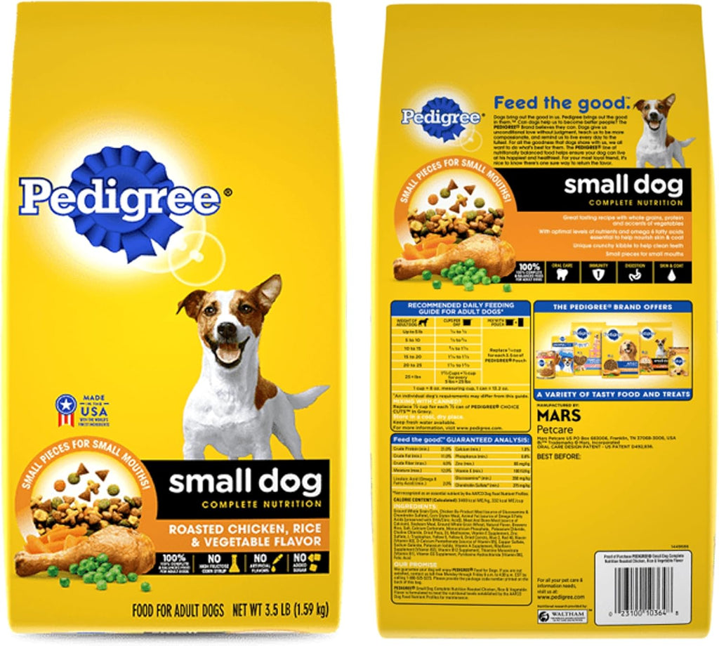 Small Dog Dry Food Bundle with Chicken Rice Vegetables Toy k7m