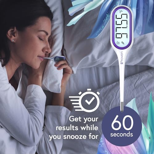 Basal Body Thermometer with Backlight, 1/100 Degree Precision for Ovulation Tracking a7