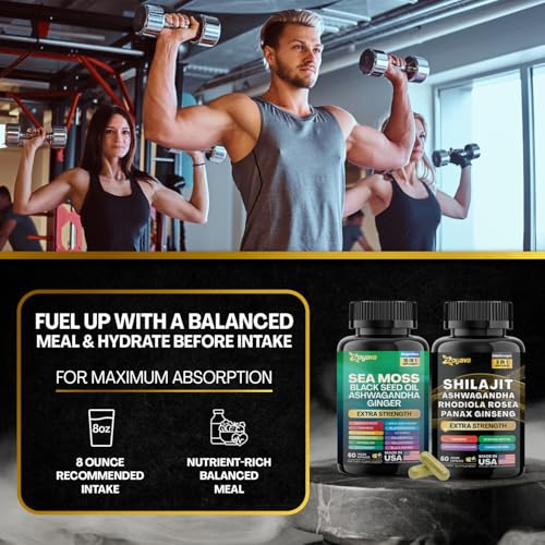 Sea Moss & Shilajit Supplement Bundle 7000mg x2 k7