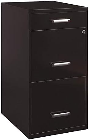 Metal Organizer Pencil Drawer Vertical File Cabinet 18in Black k7