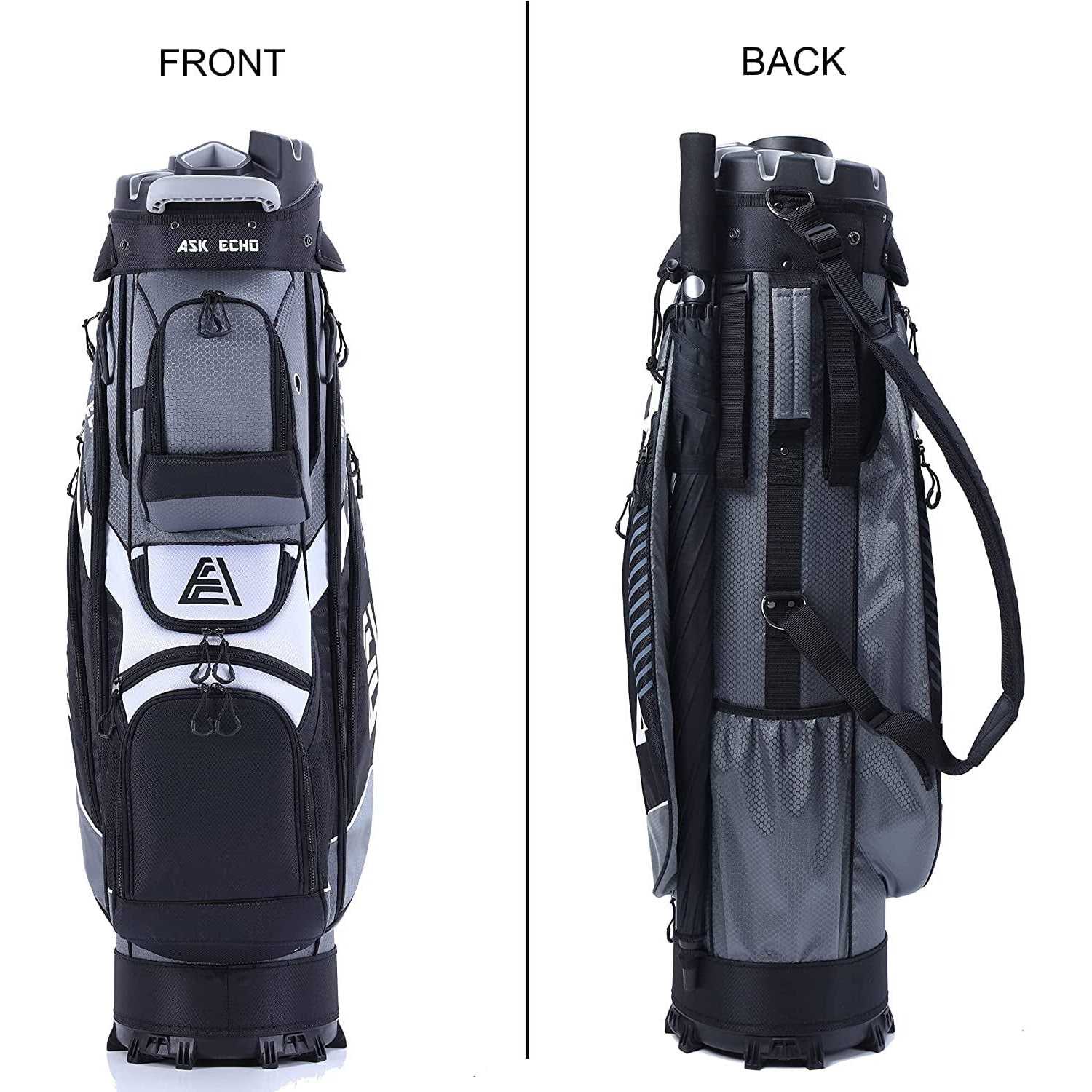 Golf Cart Bag 14 Way Organizer with Rain Cover k7m
