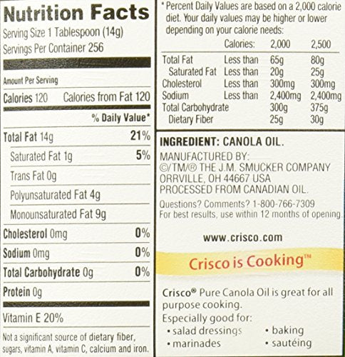Canola Oil 40 Fluid Ounce Pack of 2 a7