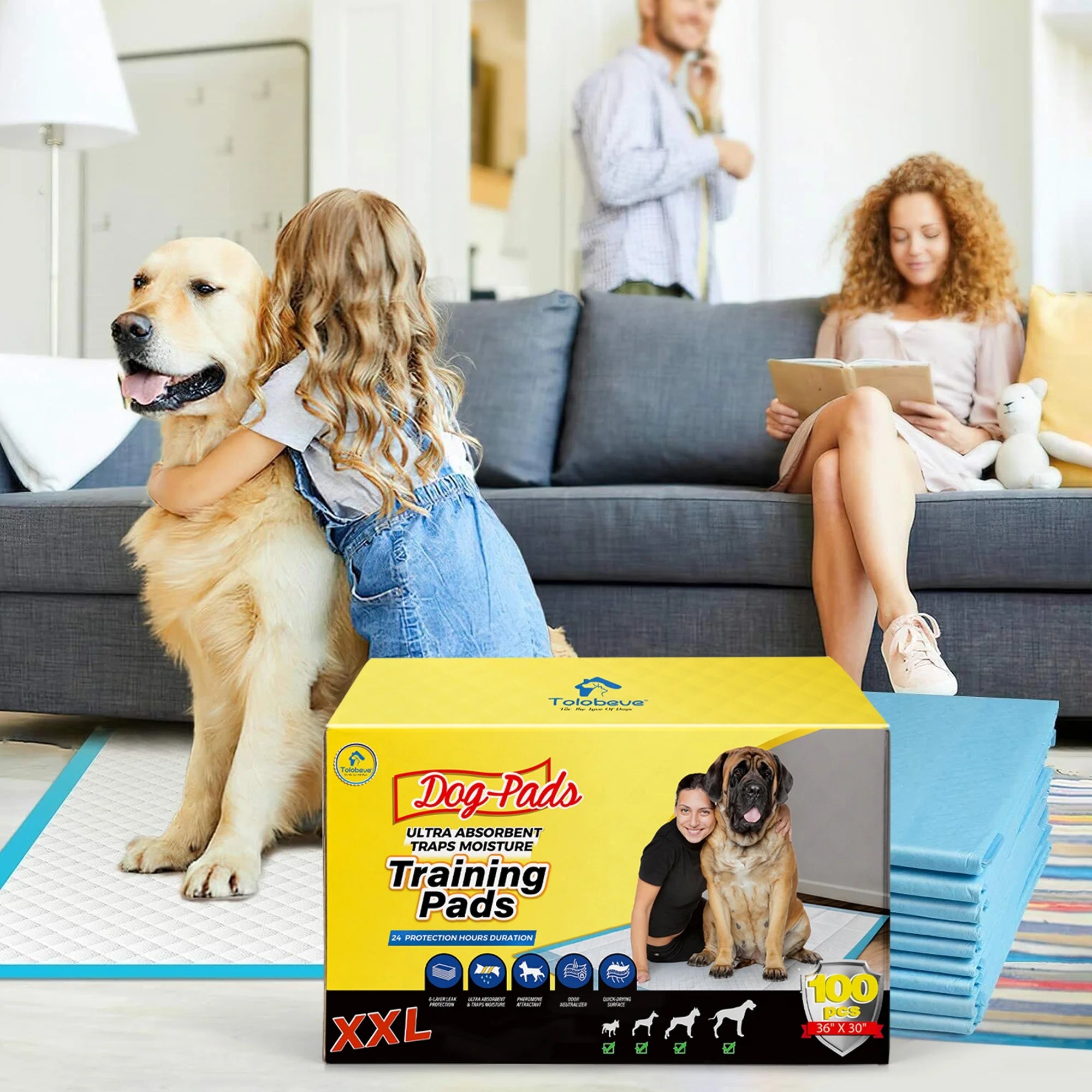Dog Training Pads XXL 30x36 inch 100 Count a7