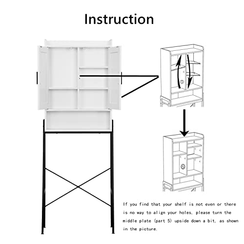 Over The Toilet Storage Cabinet Wooden Organizer Shelf 7k
