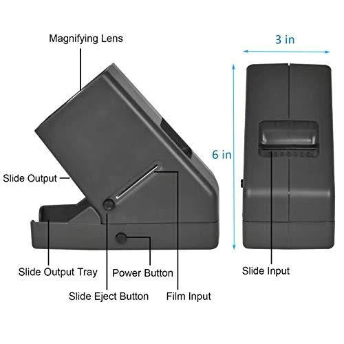 USB Powered 35mm Negative Slide Film Viewer with LED Light and 3X Magnification a7