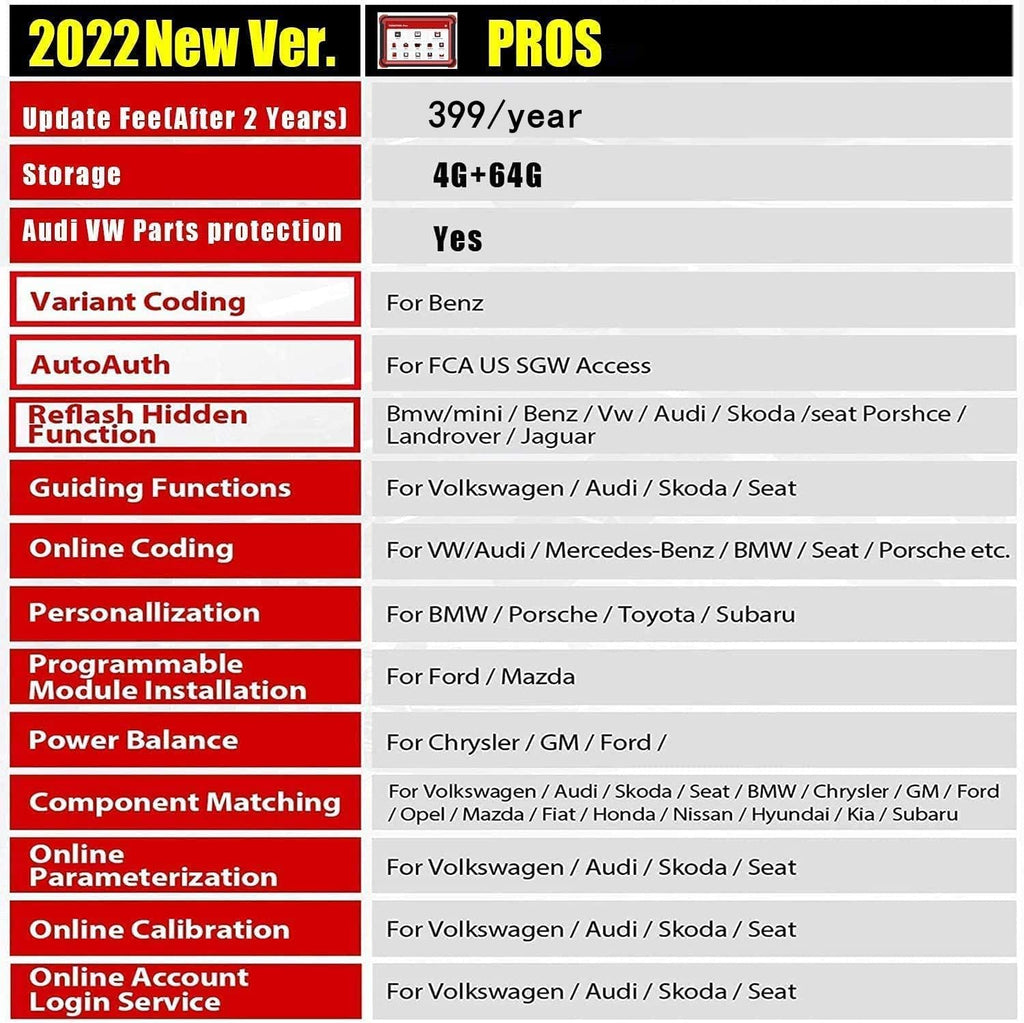 Diagnostic Scan Tool with 31 Reset Functions and ADAS Calibration k7q