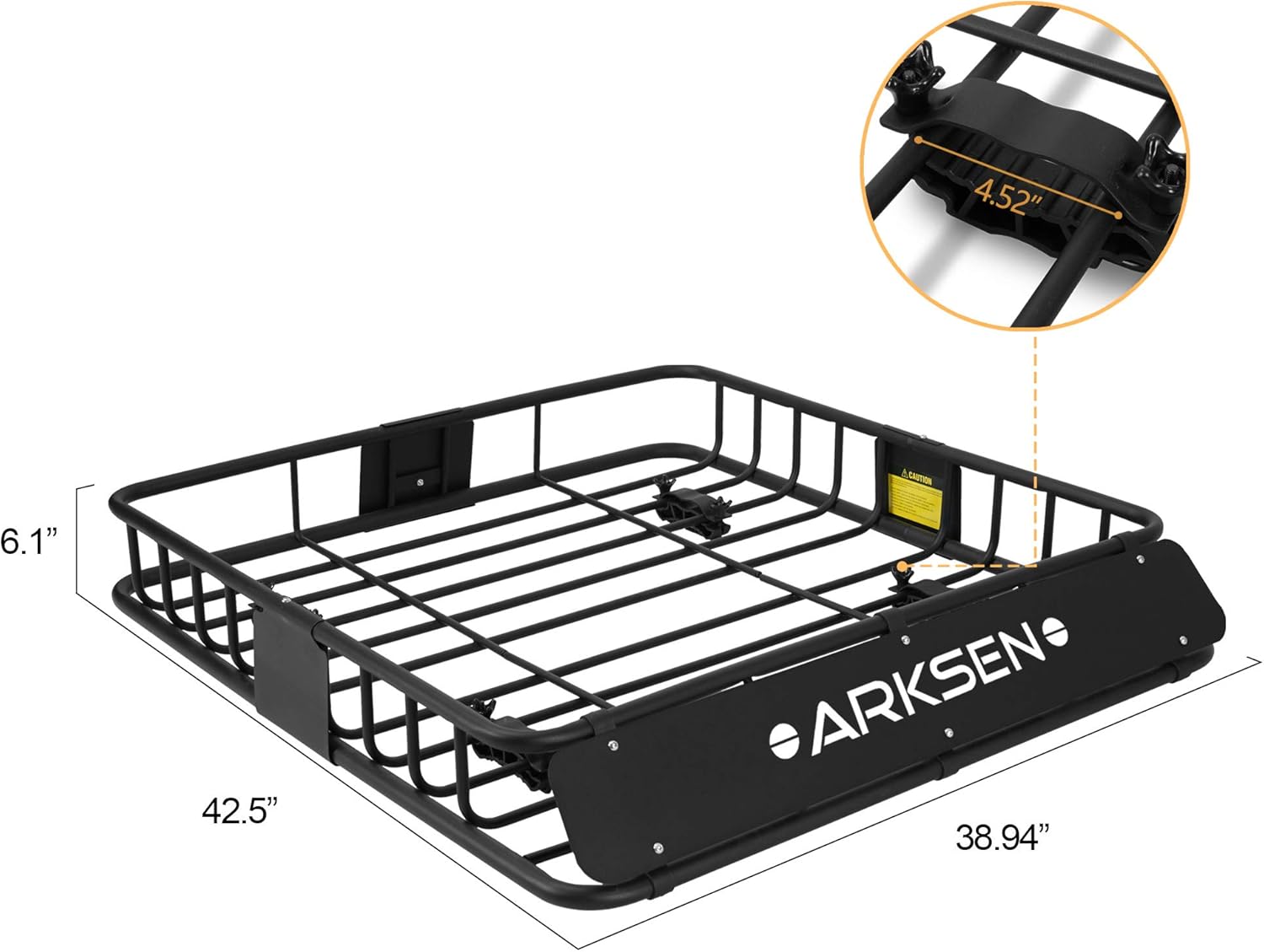 Roof Rack Cargo Basket with Soft-Shell Carrier for SUV Trucks Cars Black k7m