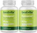 BESTVITE Pycnogenol 50mg (120 Capsules) (60x2) - French Maritime Pine Bark Extract - No Stearates - Gluten Free - Non GMO