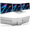 Oiiwak 16inch Triple Portable Monitor for Laptop, Aluminum Alloy 1200P Tri-Screen Monitor Extender with HDMI & USB-C Ports,Compatible with Mac & Windows 15-17.3" Laptop-OK16