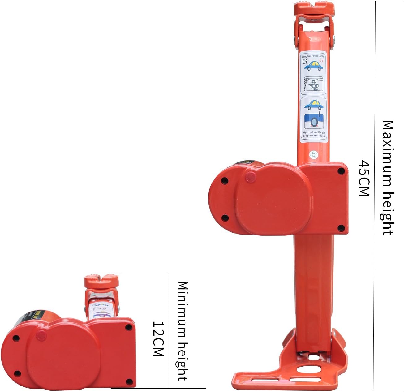 Car Floor Jack 3 Ton 12V Scissor Lift Set for Sedans SUV w/ Double Saddles Remote Tire Change Tool Kits a7