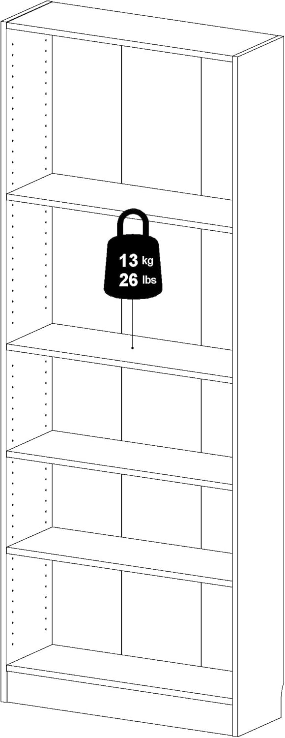 Bookcase Tall White a7