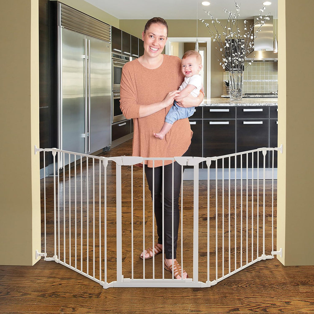 Baby Gate for Stairs White a7