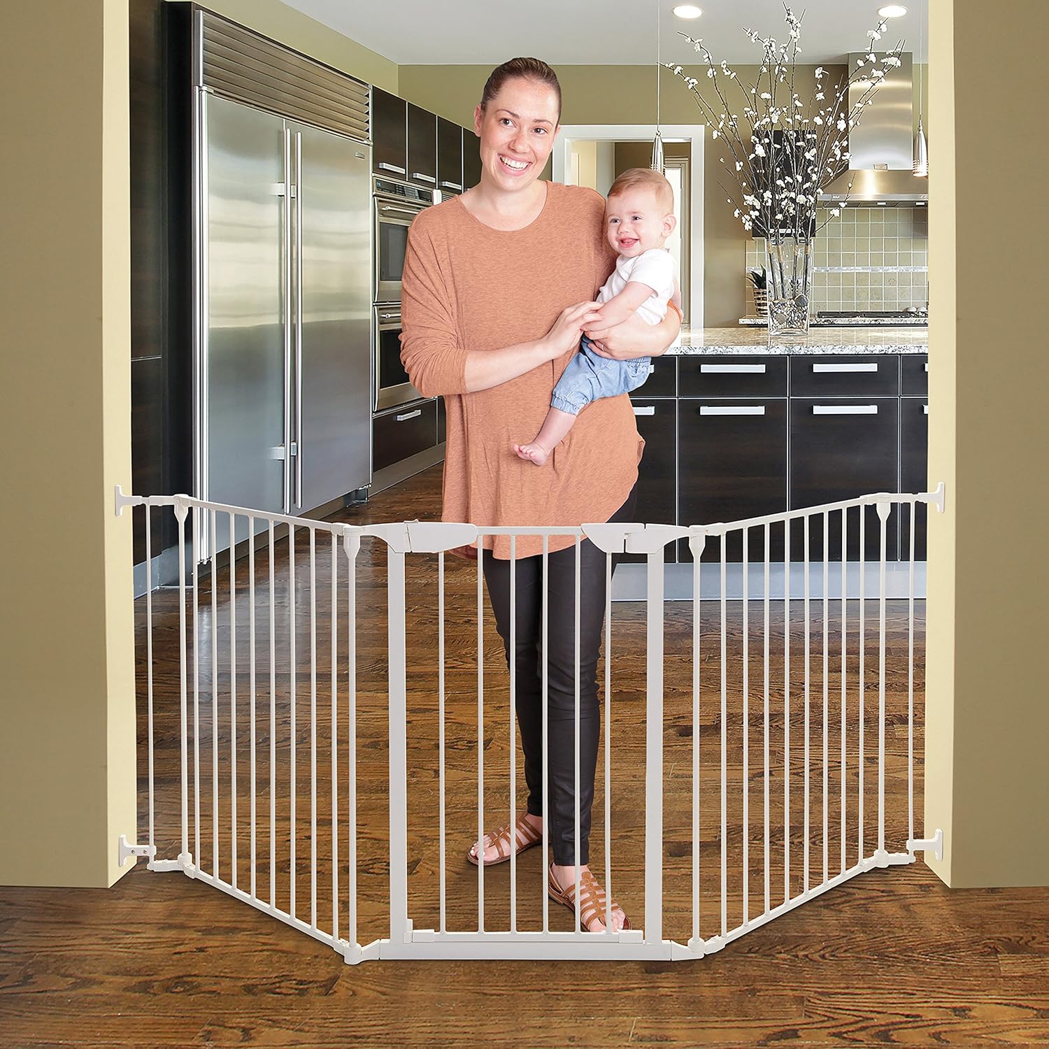Baby Gate for Stairs White a7