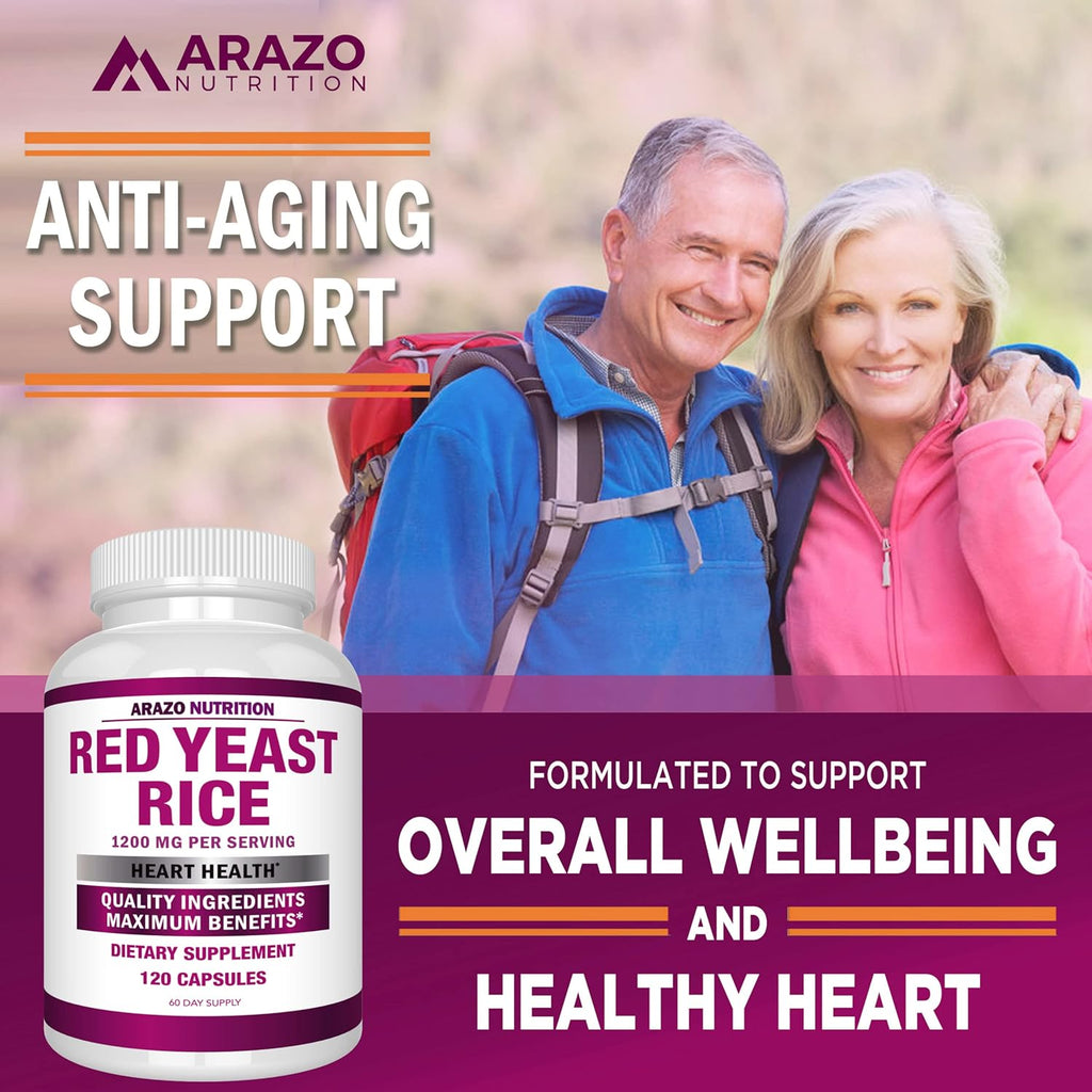 Red Yeast Rice Extract 1200mg Vegetarian Capsules q7