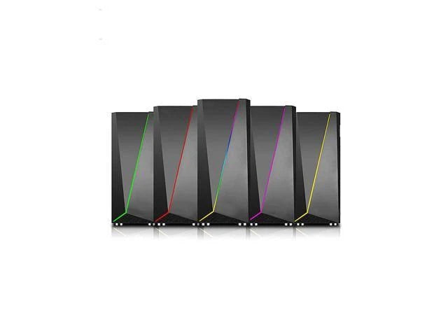 ATX Mid Tower PC Case with Tempered Glass Side RGB k7p