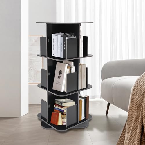Rotating Bookshelf 3 Tier 360 Revolving Corner Bookcase a7