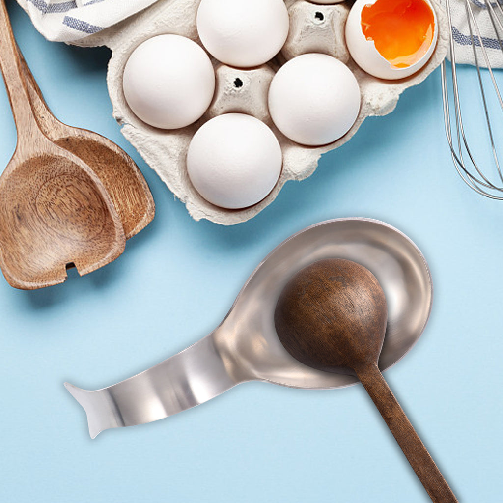 Stainless Steel Spoon Rest for Kitchen Utensil Holder k7p
