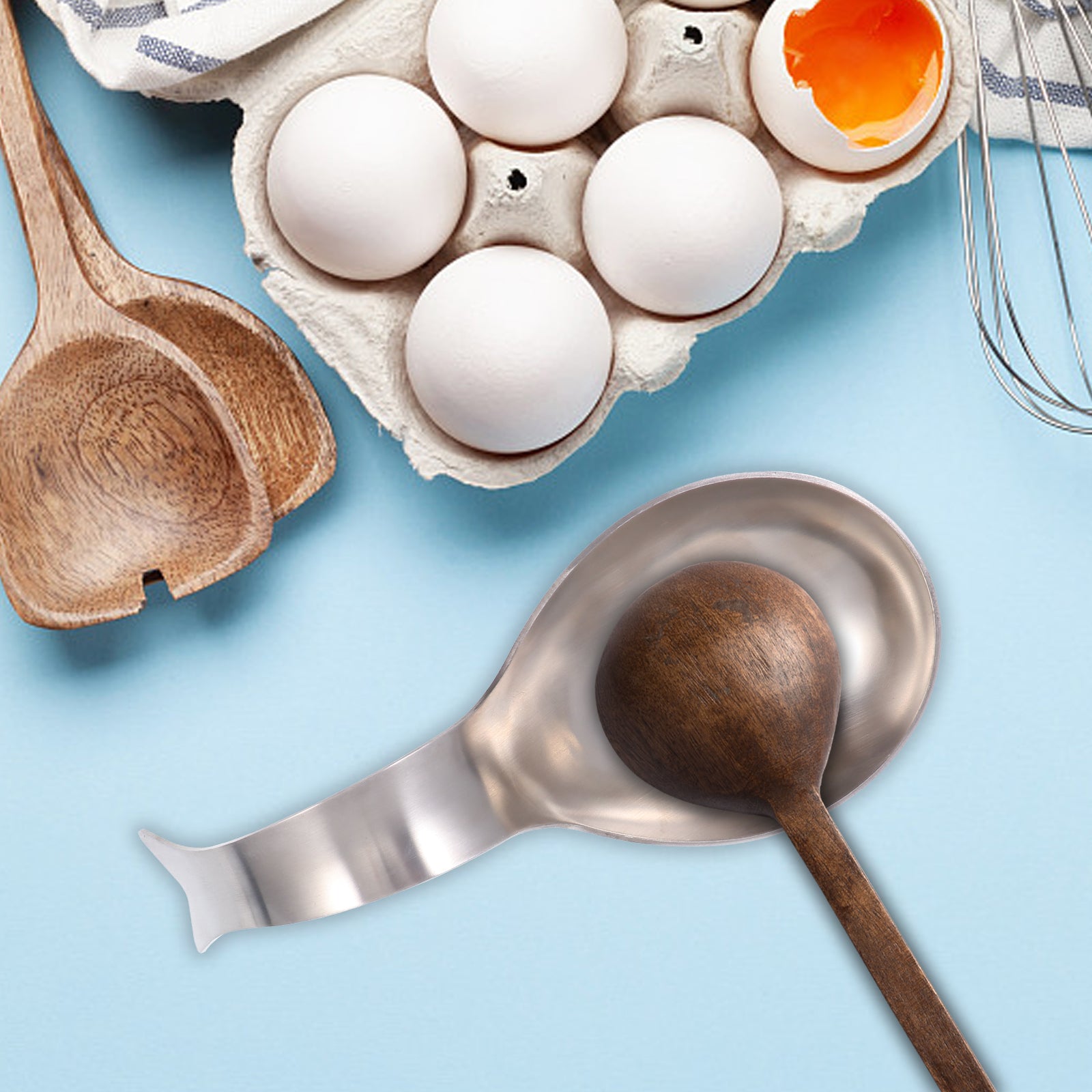 Stainless Steel Spoon Rest for Kitchen Utensil Holder k7p