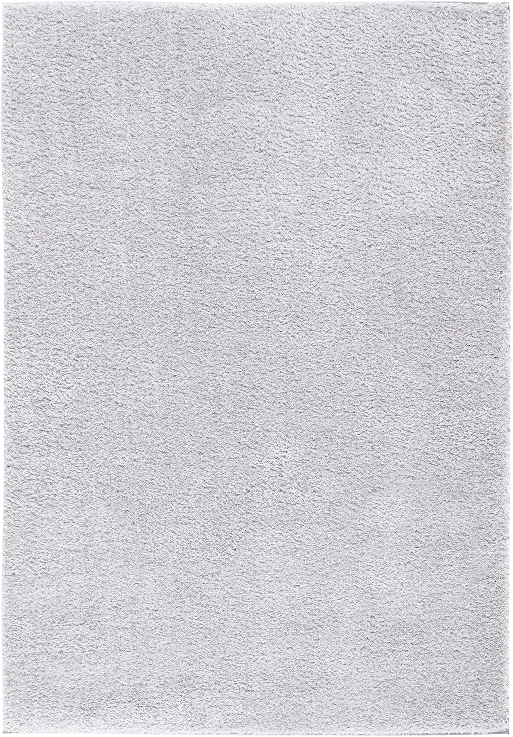Shag Area Rug 8x10 Light Grey Non-Shedding Easy Care q7k