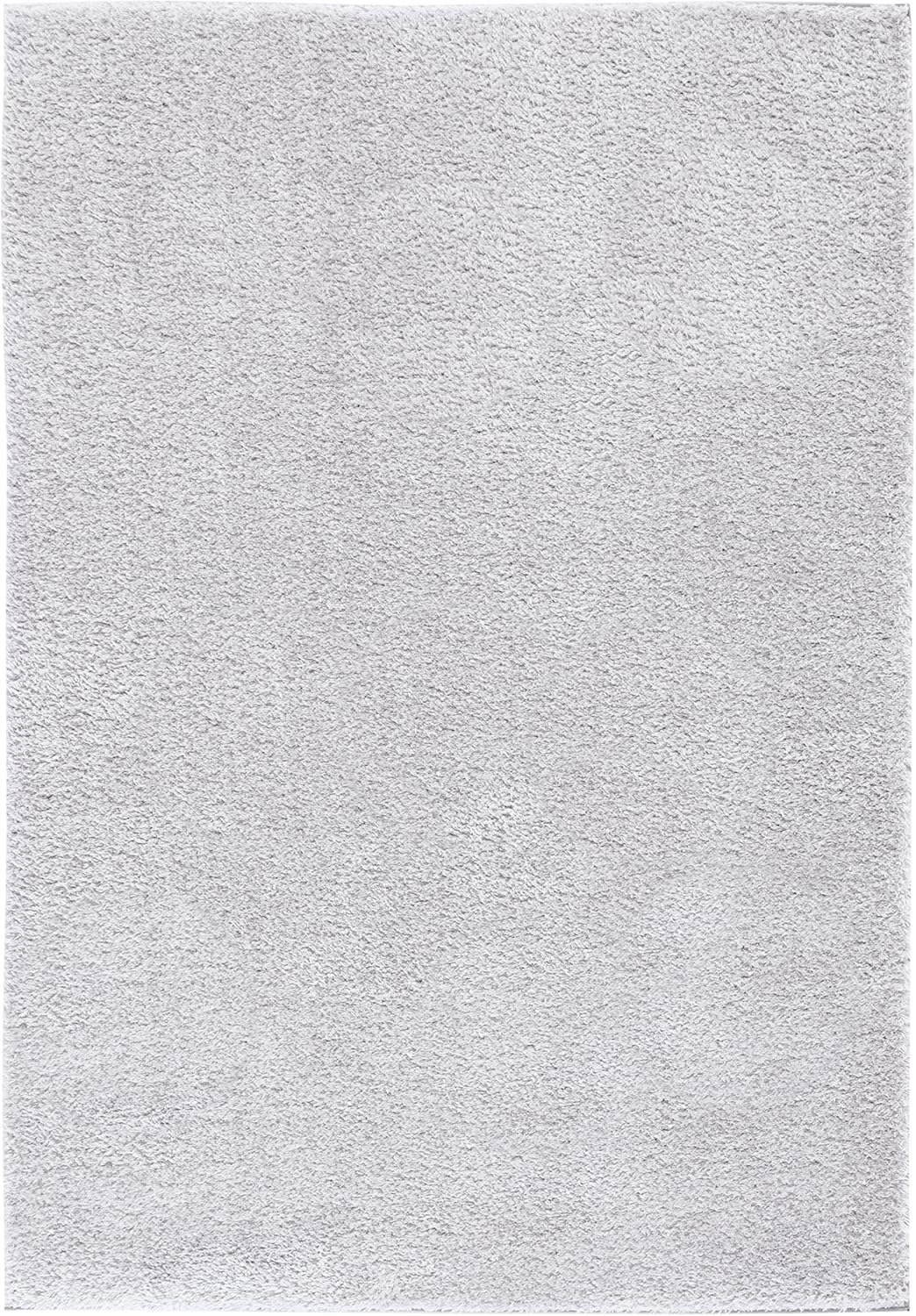 Shag Area Rug 8x10 Light Grey Non-Shedding Easy Care q7k