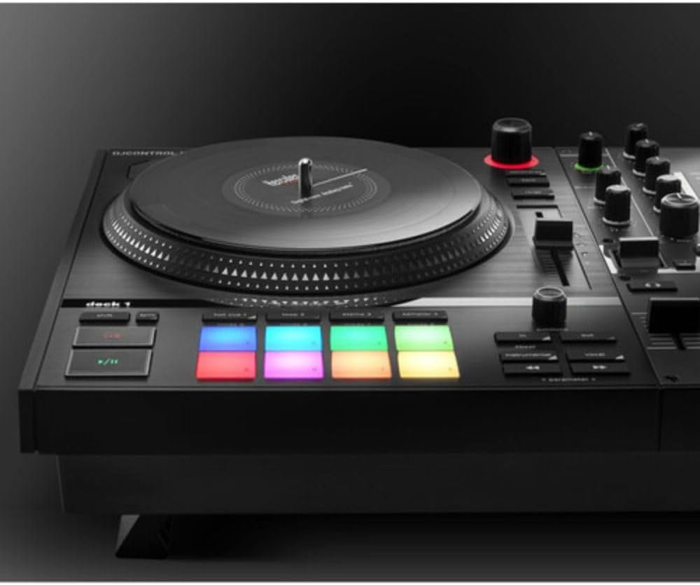 DJ Controller 2 Deck Motorized with Cover and Headphones k7