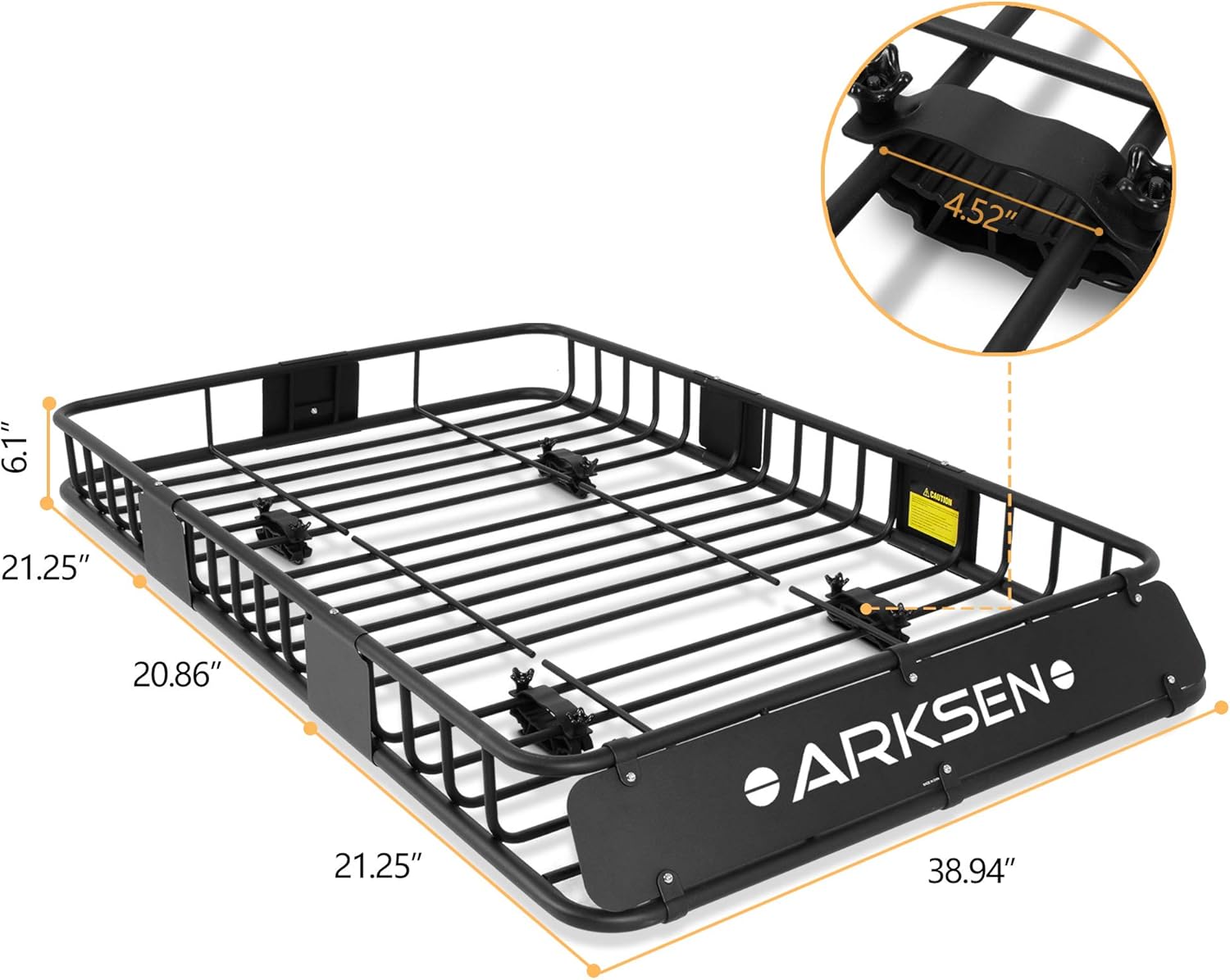 Roof Rack Cargo Basket with Soft-Shell Carrier for SUV Trucks Cars Black k7m