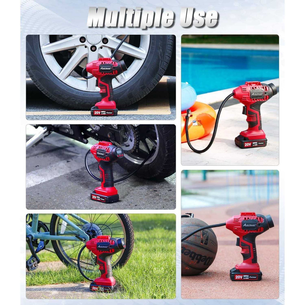Tire Inflator Portable Air Compressor 20V Cordless Car Tire Pump k7x