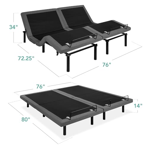 Adjustable Bed Twin XL with Remote Control and Massage a7k