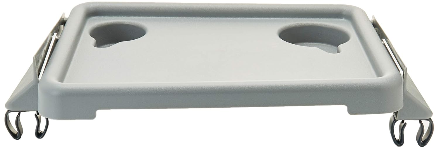 Folding Walker Tray with Cup Holders Grey k7p