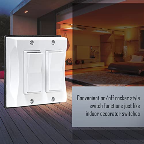 3-Gang Weatherproof Cover Vertical Decorator White k7m