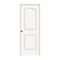 JELD-WEN 24 in. x 80 in. Camden White Painted Right-Hand Textured Solid Core Molded Composite MDF Single Prehung Interior Door