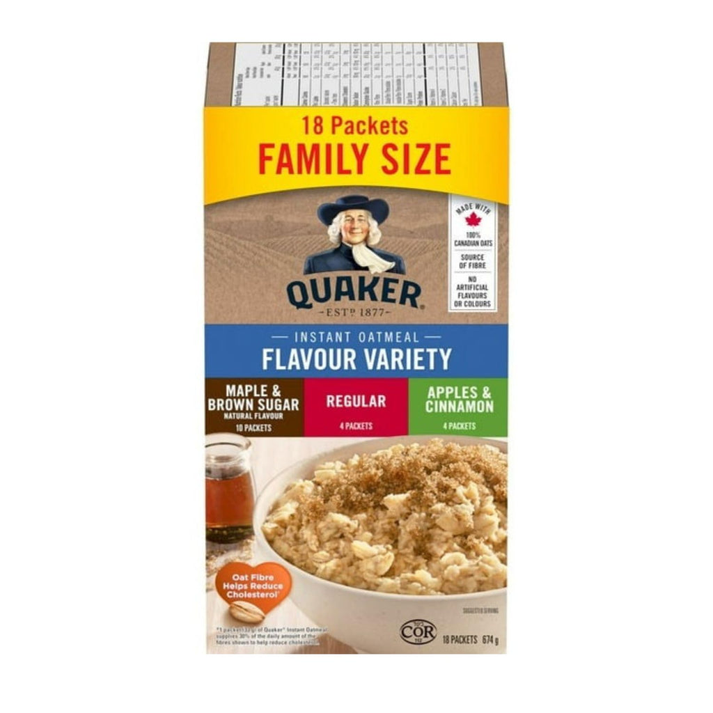 Maple Brown Sugar Instant Oatmeal Variety Pack 18ct a7