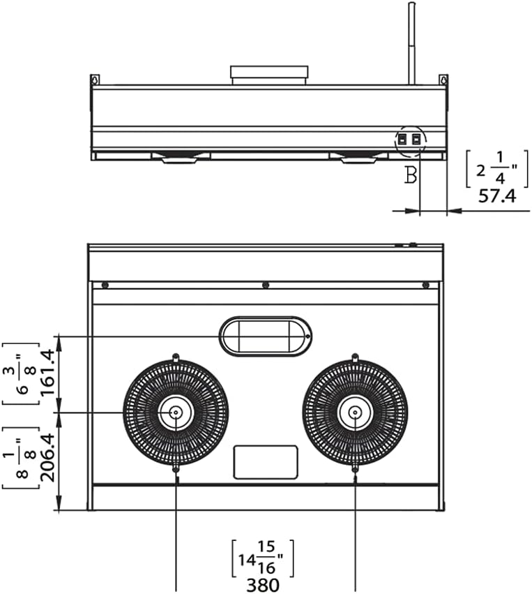 36" Under Cabinet Range Hood Stainless Steel 650CFM Filter-Less A7