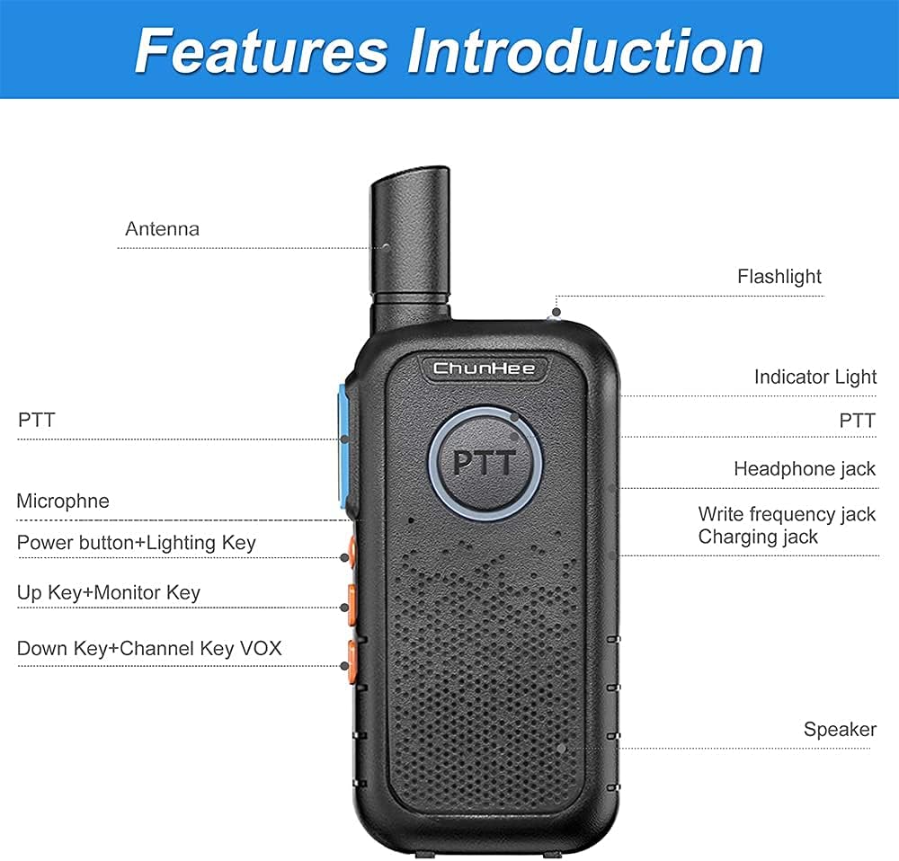 Wireless Intercom System 2 Pack for Home Office Hiking a7