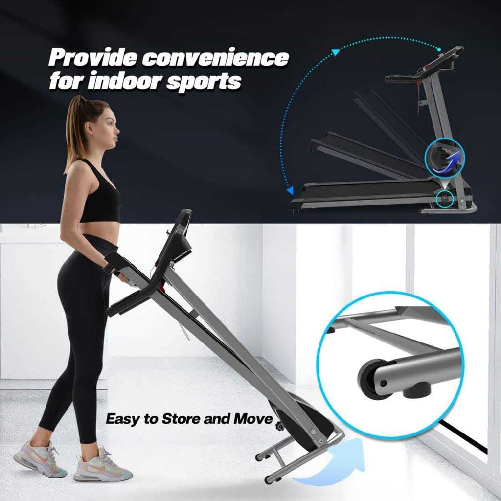 Foldable Electric Treadmill with Incline for Home Workout a7