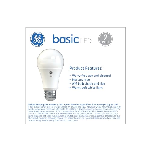 LED Light Bulbs 100W Soft White A19 Medium Base 2 Pack k7