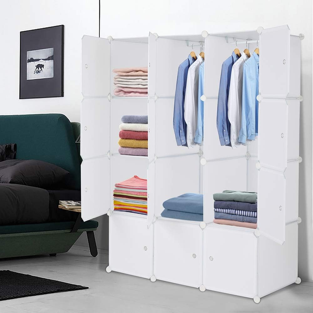 Cube Storage Organizer Shelves White a7