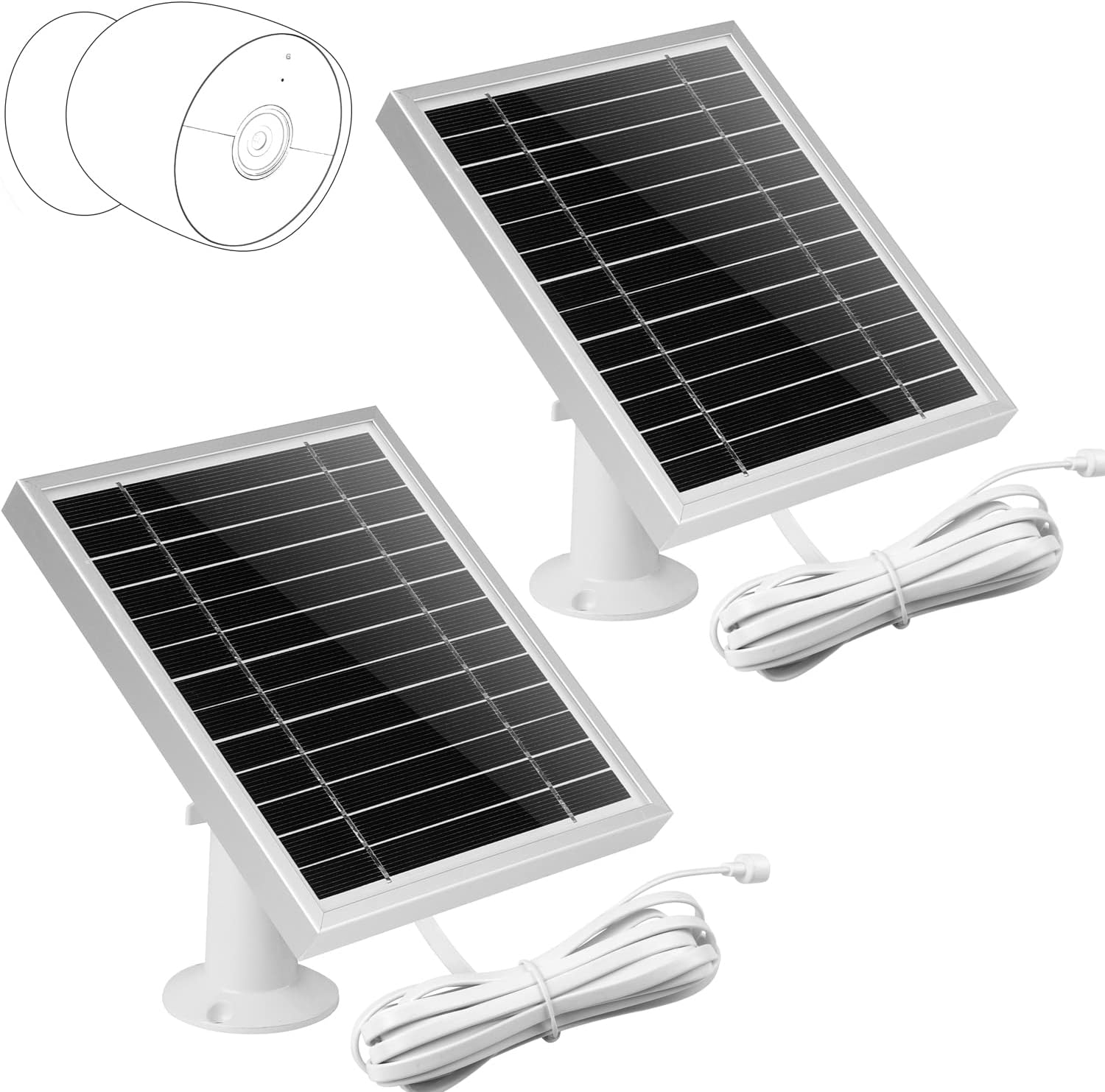 Solar Panel for Battery Camera Silver a7