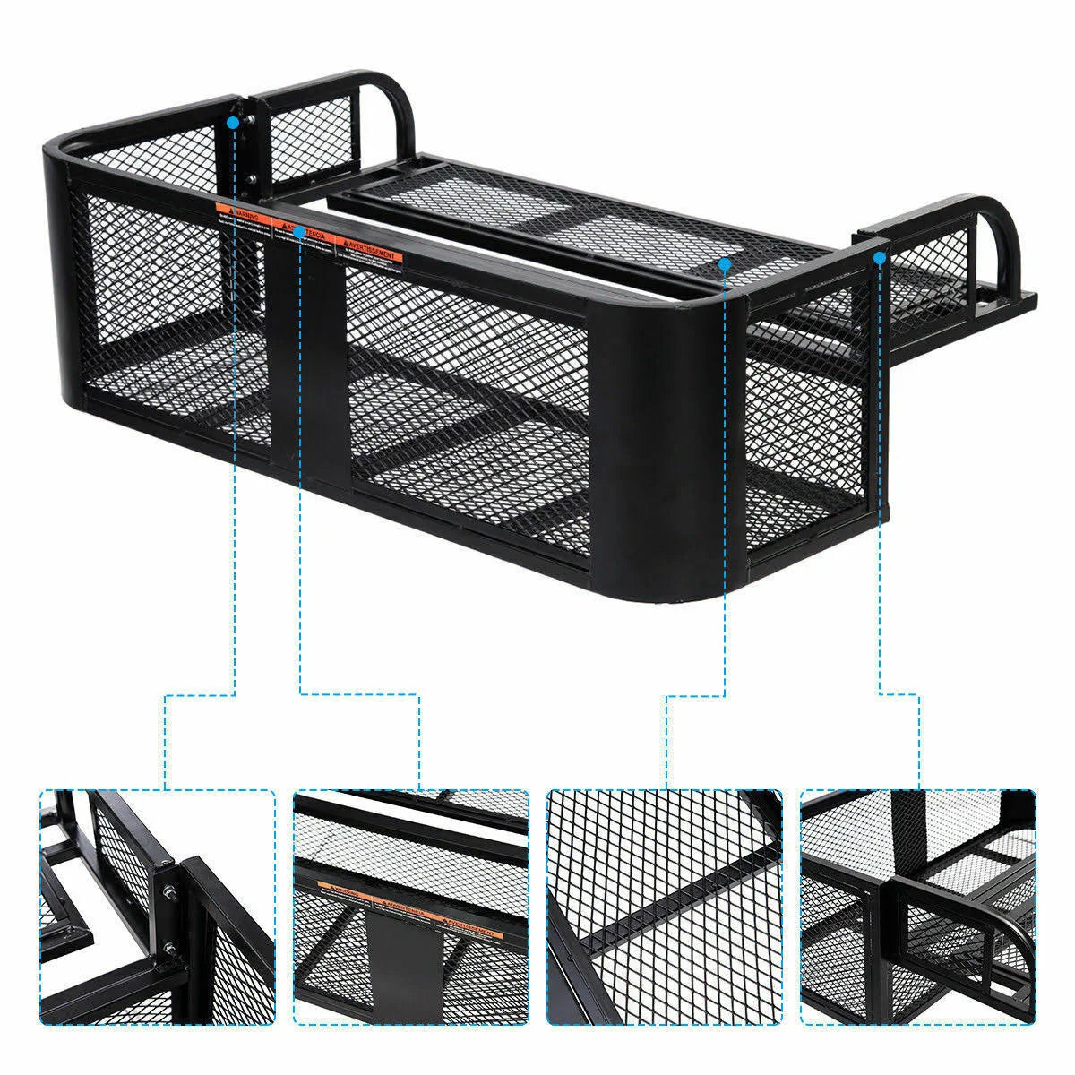 ATV UTV Rear Drop Basket Rack Steel Cargo q7k