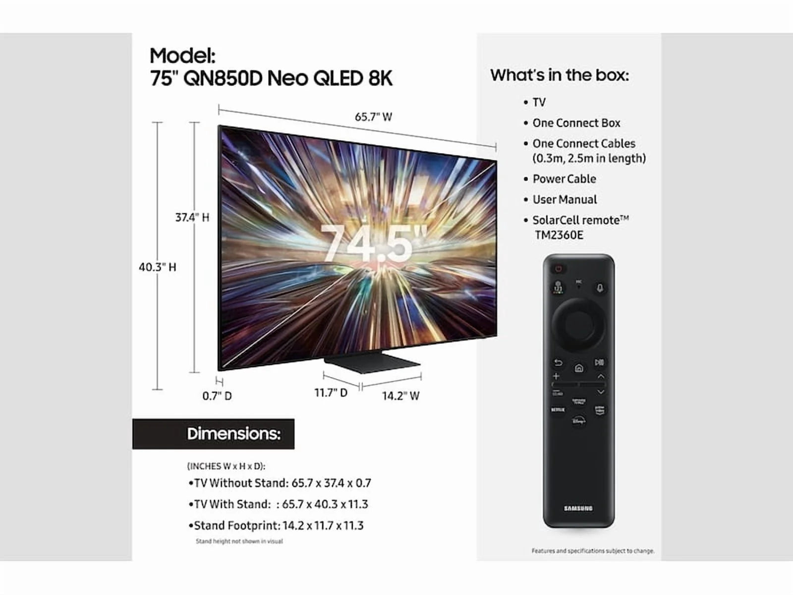 75" Neo QLED 8K TV a7