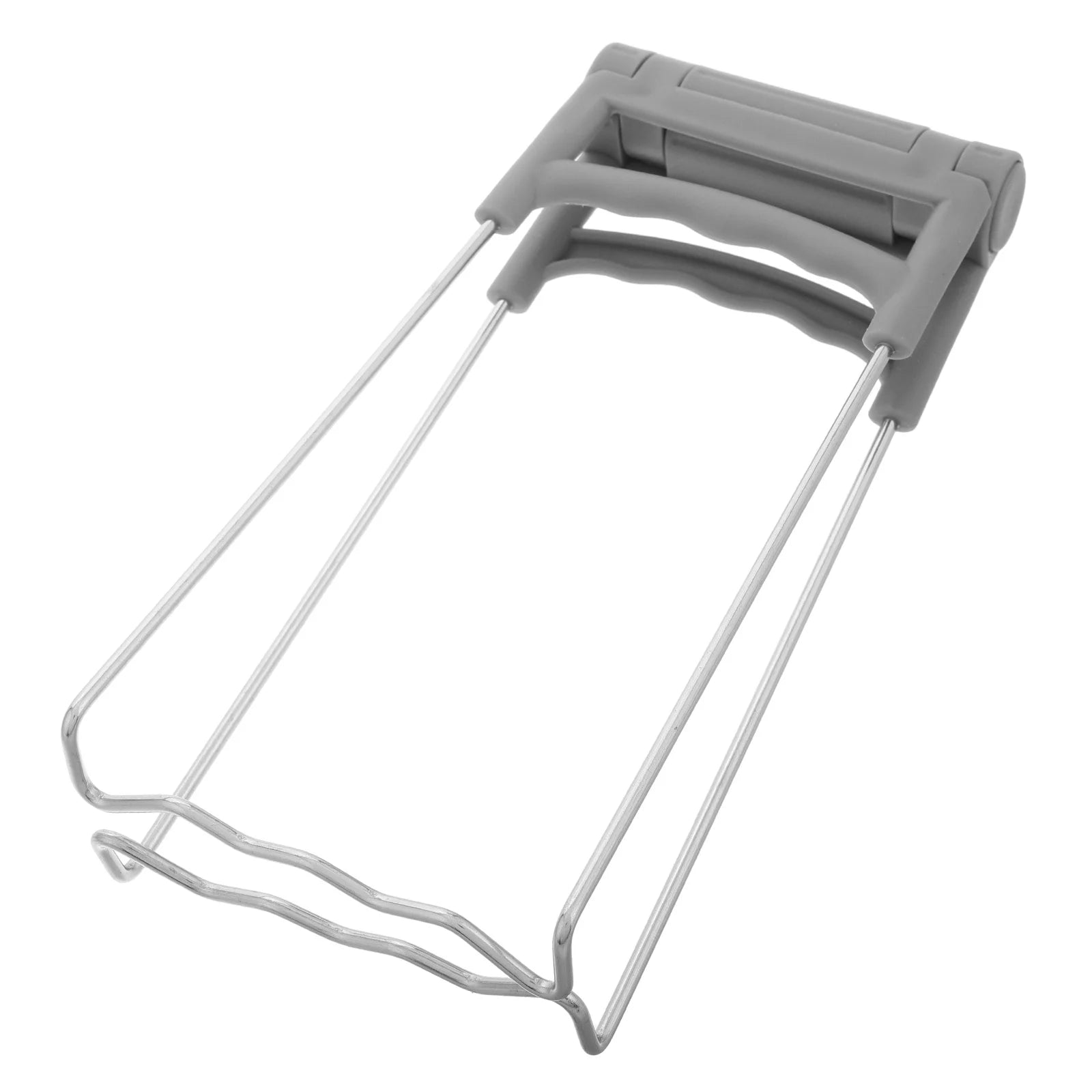 Kitchen Retriever Tongs Stainless Steel Gripper Grey k7