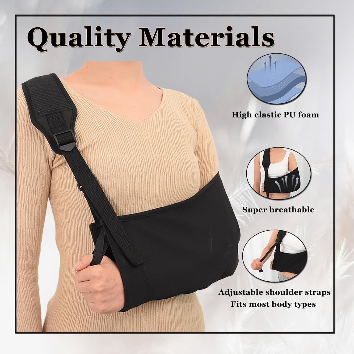 Arm Sling Shoulder Immobilizer Breathable Rotator Cuff Support Brace k7