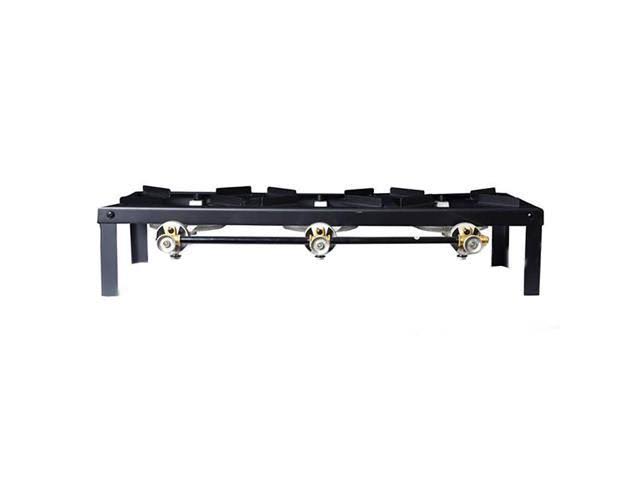 Camping Stove Triple Burner Angle Iron Black k7m
