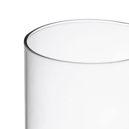 Glass Open Ended Hurricane Candleholder Bottomless Cylinder Sleeve Clear Chimney Shade Tube Cover k7m