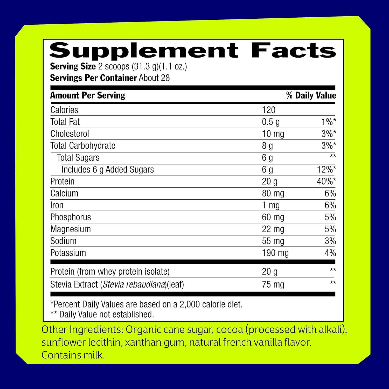 Chocolate Whey Isolate Protein Powder 30.9oz k7