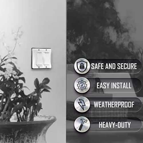 3-Gang Weatherproof Cover Vertical Decorator White k7m