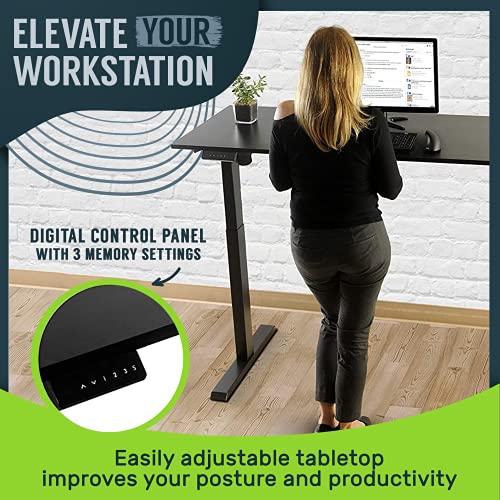 Electric Standing Desk Frame 60 x 24 Inch Motorized Workstation with Memory Settings a7