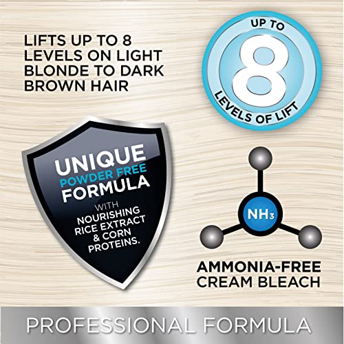 Hair Bleach Kit Ammonia-Free Lifts 8 Shades Complete Set k7